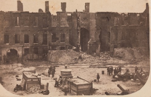 The Evacuation of Fort Sumter, April 1861, April 1861. Attributed to Alma A. Pelot and Jesse H. Bolles.