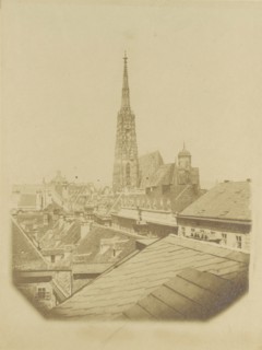 [View of the rooftops and cathedral of Vienna], ca. 1853.