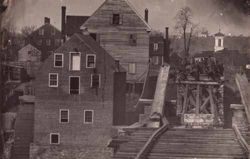 End of the Bridge after Burnside's Attack, Fredericksburg, Virginia, 1863. Formerly attributed to Mathew B. Brady.