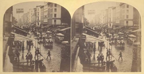 Broadway on a Rainy Day, 1859.