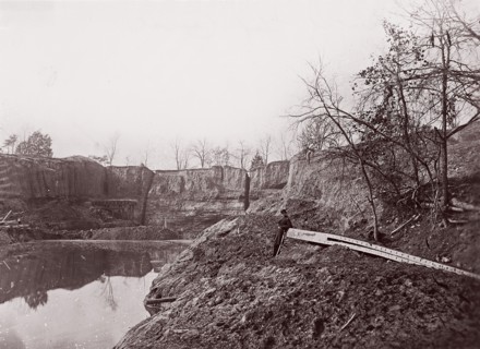 Dutch Gap Canal, 1865. Formerly attributed to Mathew B. Brady, Andrew Joseph Russell.