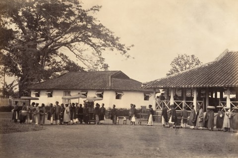 Cortège d'un mariage, Cochinchine, 1866.