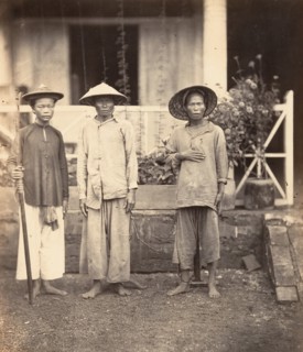 Prisonniers conduits par un Mata, Cochinchine, 1866.