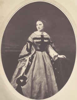 [Female Portrait, Standing, Looking Left], 1850s-60s.