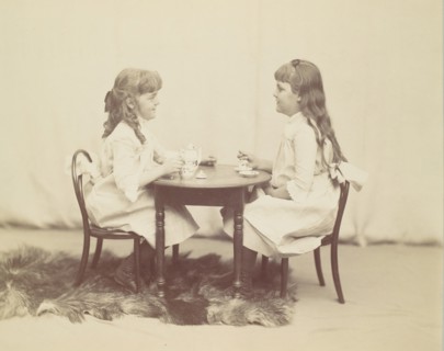 Frances and Ethel de Forest, daughters of Robert de Forest, ca. 1890.