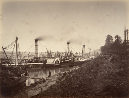 Fête de S. A. Ismaïl Pacha à bord des bateaux de LL. A A. les princes, janvier 1867, 1867.