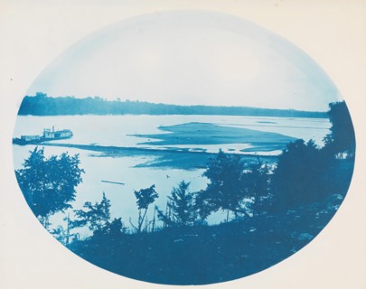 No. 34. From Bluffs at Merrimac, Minnesota Looking Down Stream, 1885.