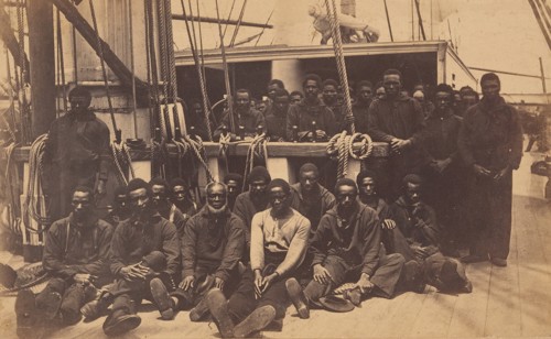Contrabands Aboard U.S. Ship Vermont, Port Royal, South Carolina, 1861.