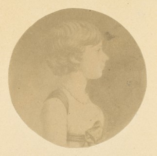 Mezzotint portrait of a Girl in Profile, from The St. Memin Collection of Portraits, 1862.