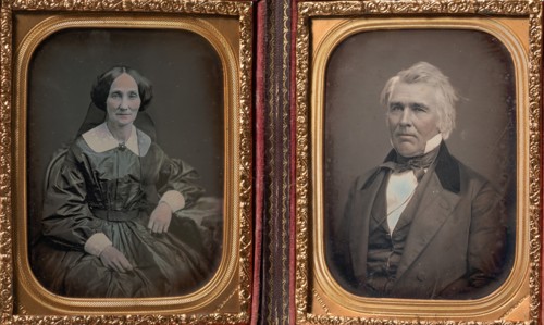 Pair of Portraits of Man and Woman (Husband and Wife?}, 1852-60.