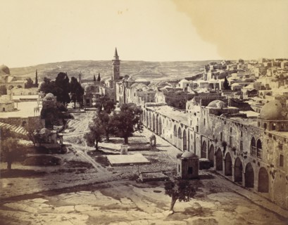Jerusalem, Court of the Mosque of Omar, 1857.