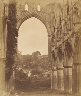 Rievaulx Abbey. Interior of the Choir, 1850s.