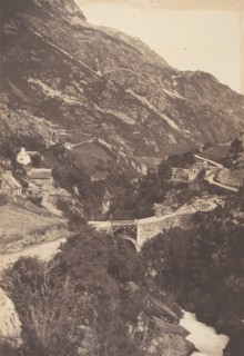 Pont de Sia Route de Gavarnie St Sauveur, 1853.