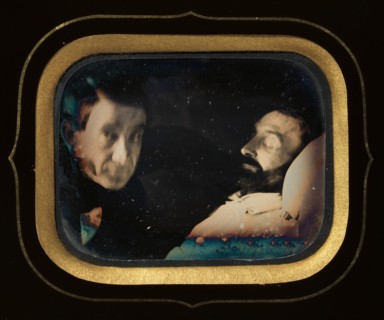 [Portrait of Living Man beside Dead Man], ca. 1850.