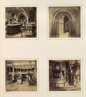 [Medieval Court; Entryway to Byzantine Court; Sheffield Court; French and Italian Mediaeval Vestibule], ca. 1859.