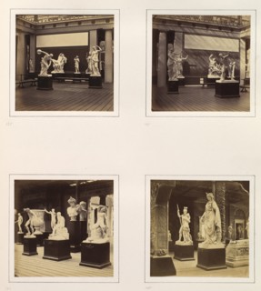 [Greek Court with Sculpture of Discobolus; Roman Court with Sculptures of Gladiator, Mercury and Fauns; Italian Sculpture near the Great Transept], ca. 1859.