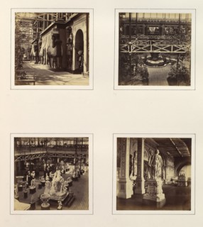[Assyrian Court, Facade Towards the Nave; Elevated View of Assyrian Court; Greek and Roman Sculpture Court; The Three Graces], ca. 1859.