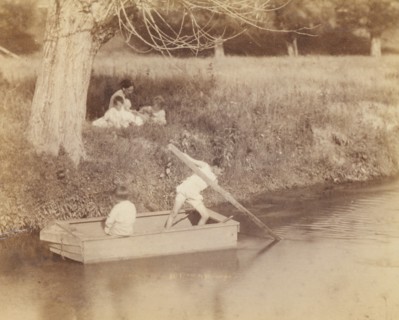 Two Boys Playing at the Creek, July 4, 1883, 1883.