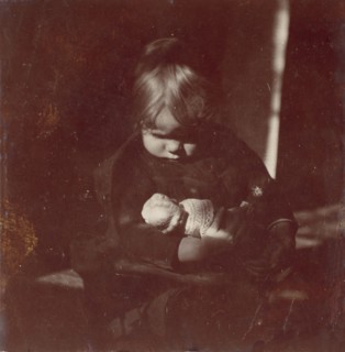 Betty Reynolds with Doll on Lap, ca. 1885.