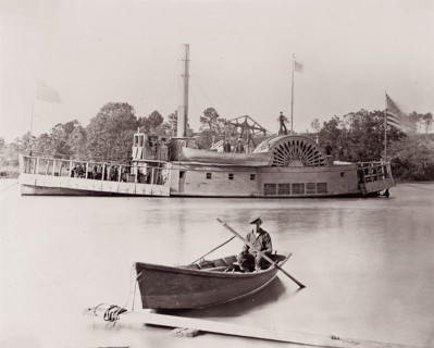 [U.S. Gunboat]. Brady album, p. 161, 1861-65. Formerly attributed to Mathew B. Brady.