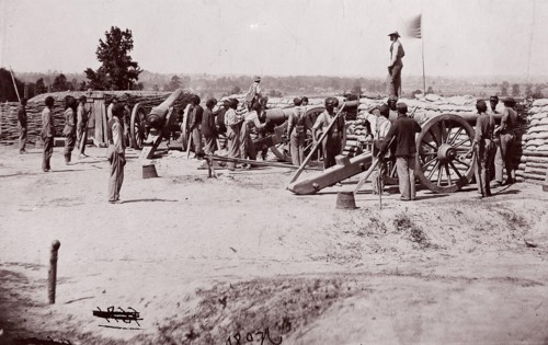 Colored Battery, Petersburg, June, 1864. Formerly attributed to Mathew B. Brady.