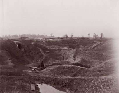 The Crater, Petersburg, 1864. Formerly attributed to Mathew B. Brady.