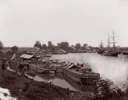 White House Landing, Pamunkey River, 1861-65. Formerly attributed to Mathew B. Brady.