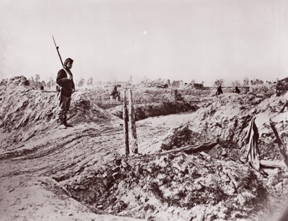 Front of Petersburg Lines, 1864. Formerly attributed to Mathew B. Brady.