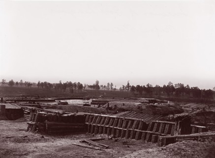 Interior of Fort Sedgwick, before Petersburg, 1861-65. Formerly attributed to Mathew B. Brady.