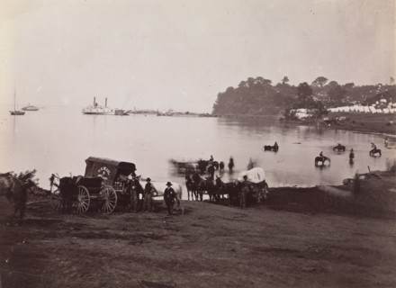 Belle Plain. Distant View of Landing, 1864. Formerly attributed to Mathew B. Brady.