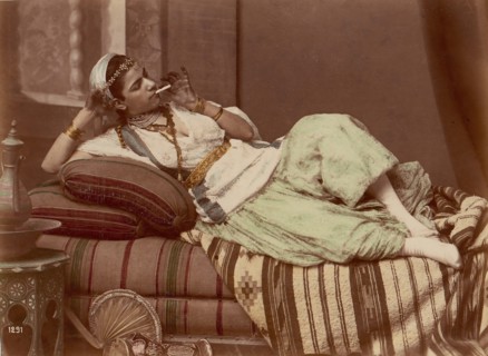 Reclining Woman Smoking, 1870-90.