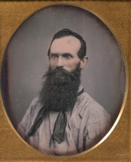 Bearded Man in Shirtsleeves and String Tie, 1850s.