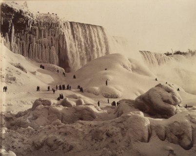 Ice Bridge and the American Falls, Niagara, New York, ca. 1883.