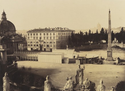 Piazza del Popolo, Rome, 1860s.