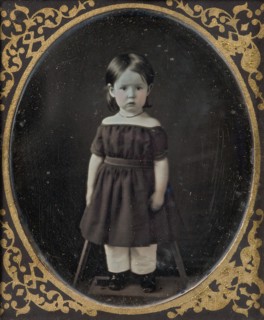 [Young Girl Standing on Short Platform], 1840s-50s.
