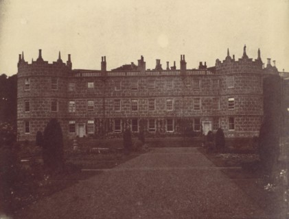 Castle with Round Towers Seen from the Garden, 1850s.