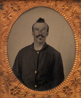 Corporal Hiram Warner, Company C, Second United States Sharp Shooters, 1861-62.