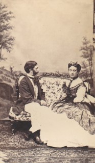Couple on a Settee, 1860s.