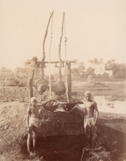 Two Boys Beside a Well, 1880s.