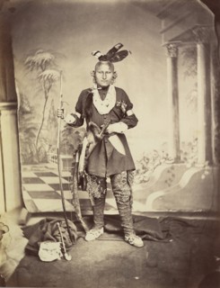 Studio Portrait of Plains Indian, ca. 1860.
