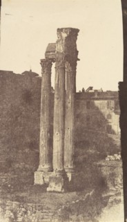Temple of Jupiter Tonans, Rome, 1850s.
