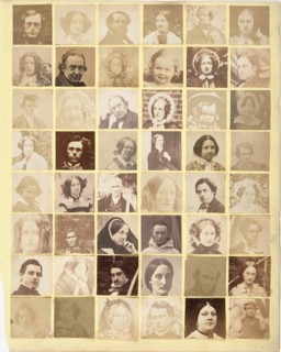 Album Page of Portraits, ca. 1855.