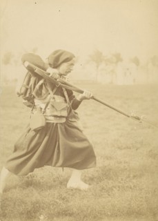 [Soldier Training with Bayonet], 1880s-90s.