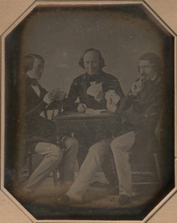 Three Men Playing Cards, March, 1842.