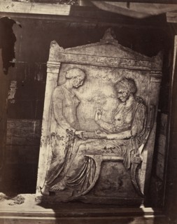 Stele from the Kerameikos Cemetery, Athens, early 1880s.