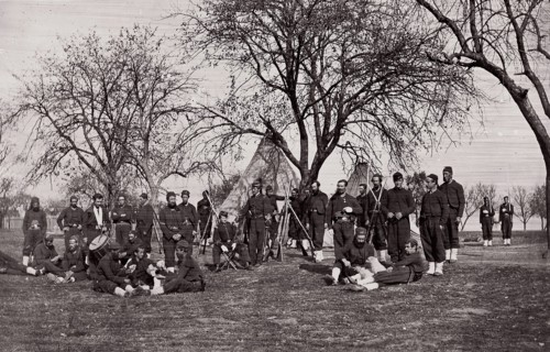 164th New York Infantry, ca. 1861. Formerly attributed to Mathew B. Brady.