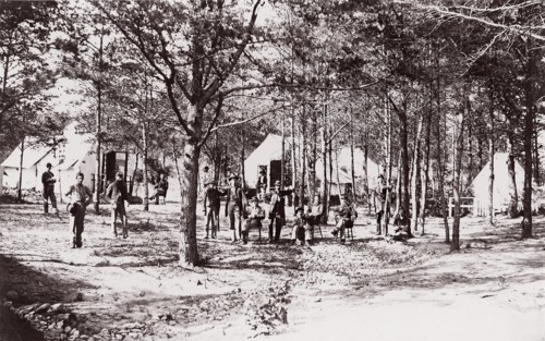 Convalescent Camp near Alexandria, 1861-65. Formerly attributed to Mathew B. Brady.