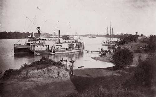 Transports, Tennessee River, 1864. Formerly attributed to Mathew B. Brady.
