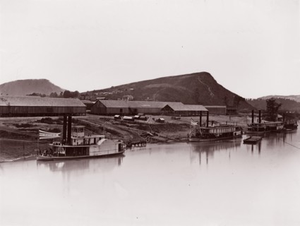 Tennessee River at Chattanooga (81 Lookout Mountain Spur), ca. 1864.