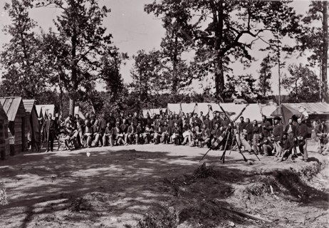 Company C, 9th Indiana Infantry (Sherman's Veterans), 1861-65. Formerly attributed to Mathew B. Brady.
